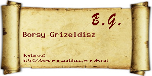 Borsy Grizeldisz névjegykártya